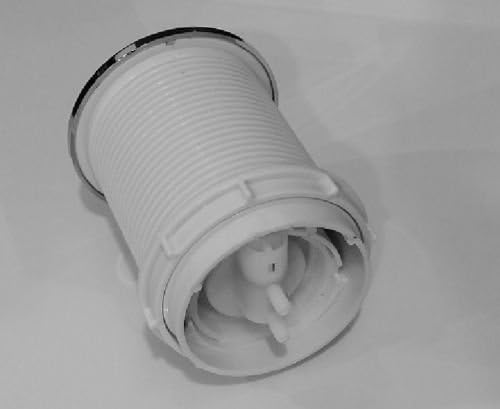 Pneumatic toilet flush push button with chrome face and ribbed cylindrical body