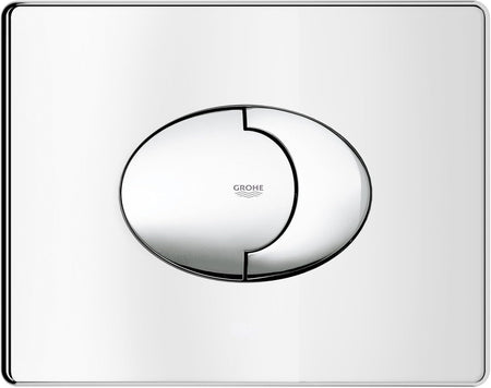 GROHE Skate Air WC wall plate, oval chrome cover with central push button