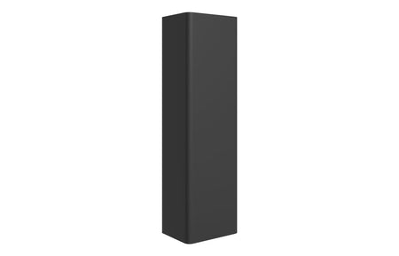 Wall-hung tall cabinet with one door, matt black finish