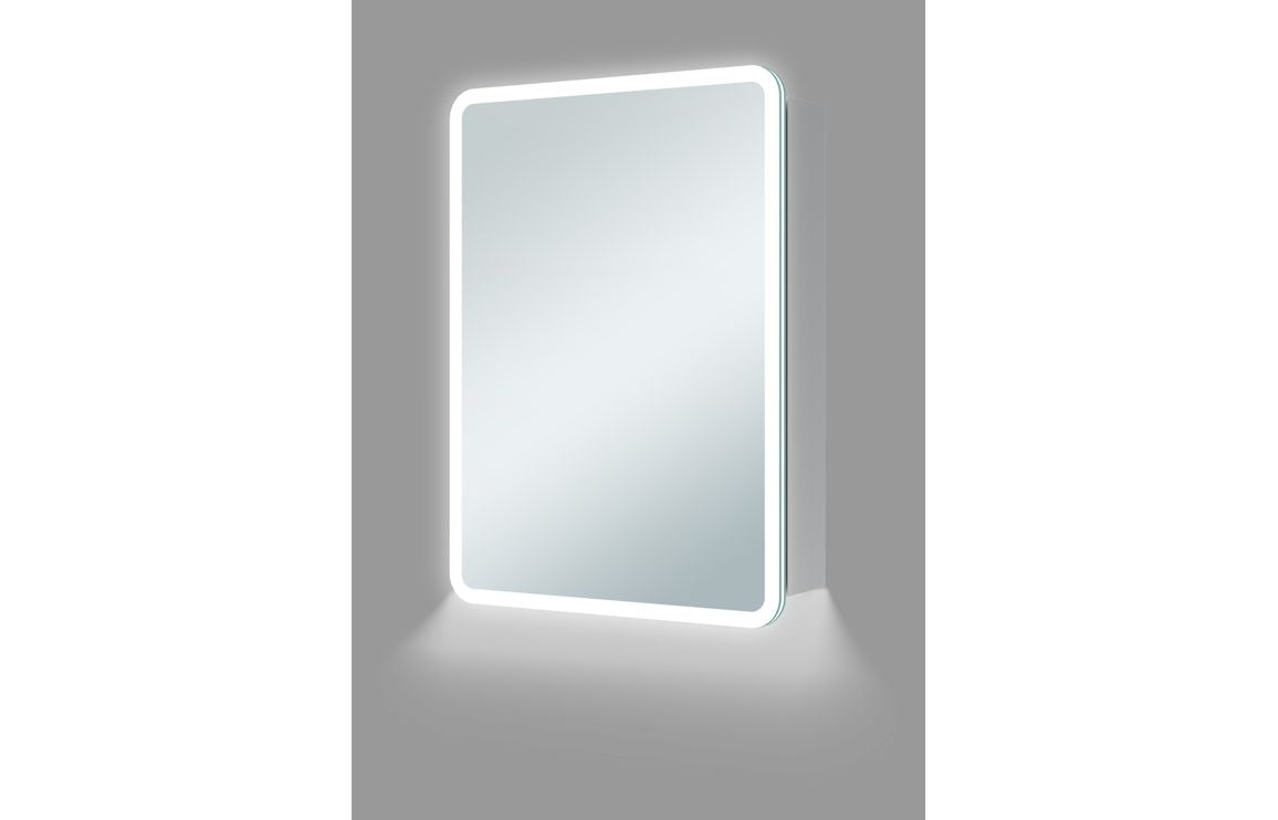 LED mirrored cabinet door with lighted border frame