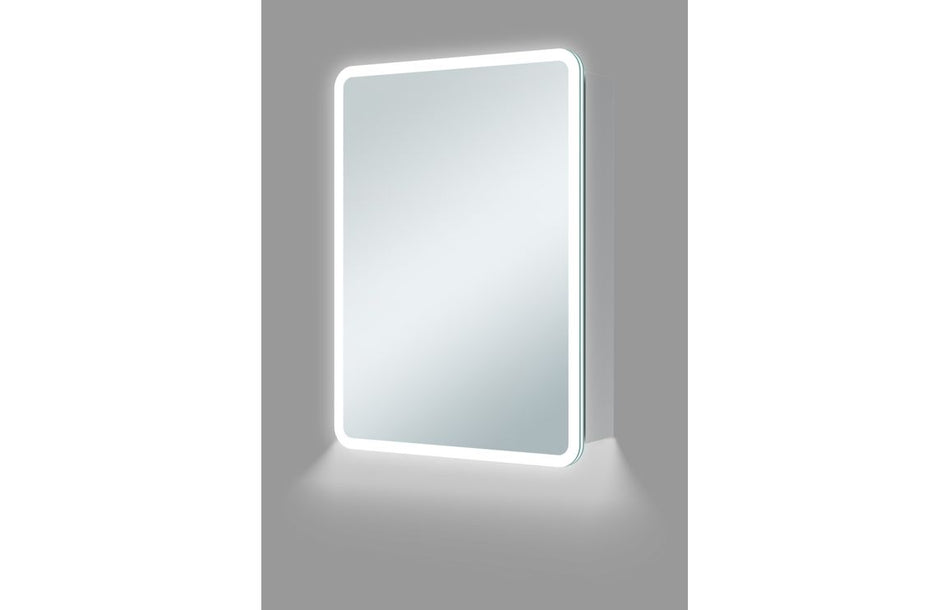 LED mirrored cabinet door with lighted border frame