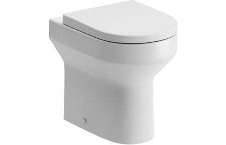 Comfort height back-to-wall toilet with closed soft-close seat, white ceramic