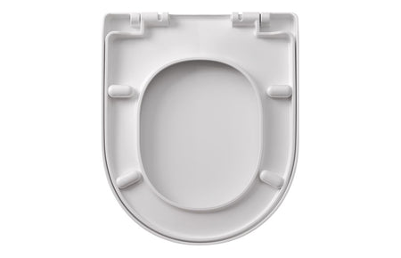 Laures soft-close white toilet seat with hinges and mounting clips