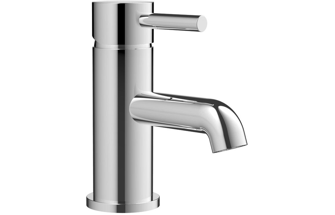 Pescera chrome basin mixer tap with single lever and pop-up waste fitting