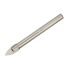 Glass and tile cutting tool bit with carbide tip and metal body