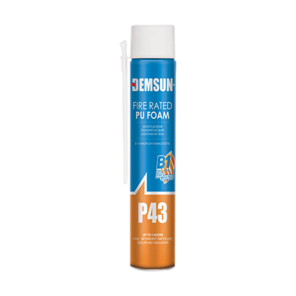 DEMSUN P43 fire rated PU foam canister with B1 fire rating