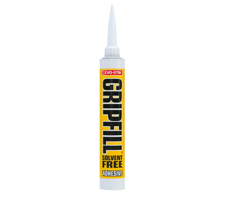 EVO-STIK GRIPFILL solvent-free white adhesive squeeze tube with nozzle