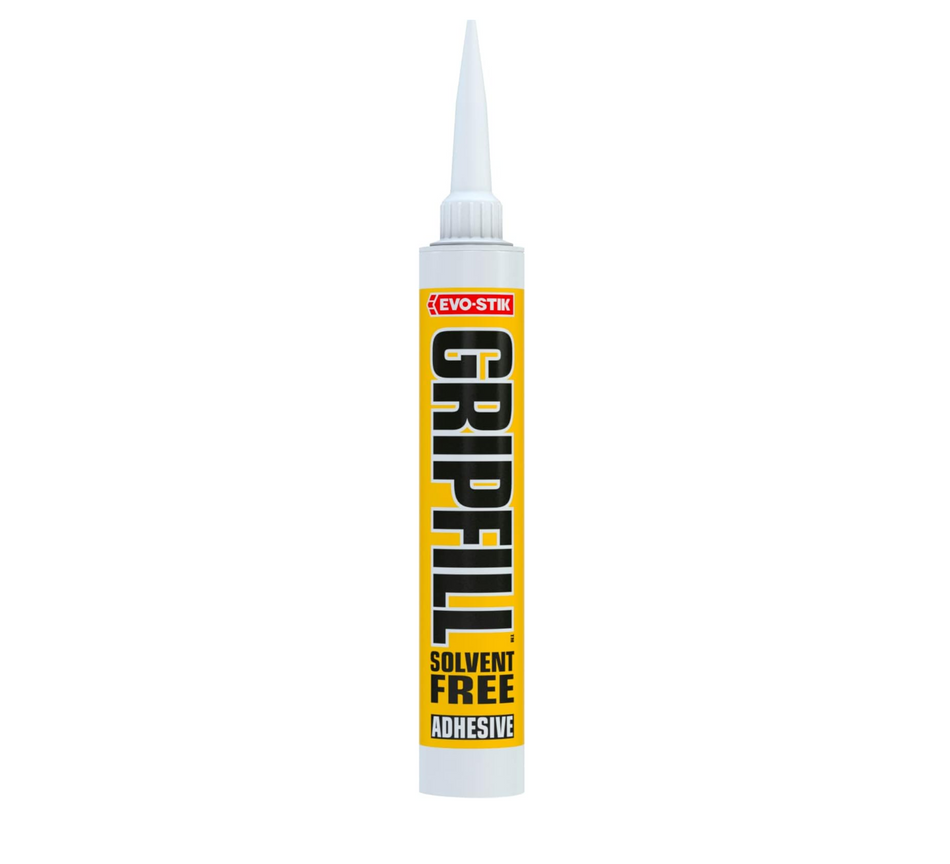 EVO-STIK GRIPFILL solvent-free white adhesive squeeze tube with nozzle