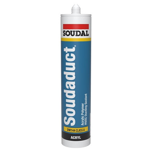 Soudal Soudaduct ducting sealant tube, grey acrylic, 300ml