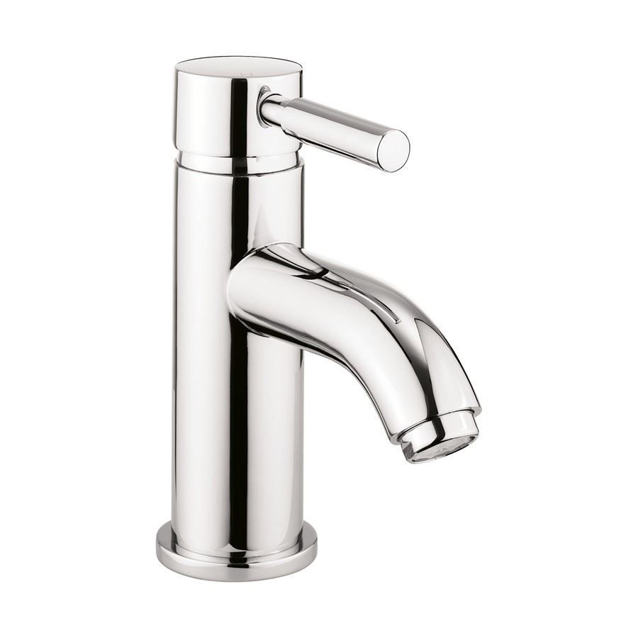 Crosswater Fusion single-hole basin mixer tap, polished chrome with lever handle